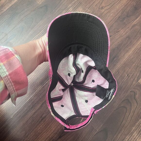 Realtree Hot Pink Camo Hat 6 Panel Curved Bill Adjustable Soft Cotton - Picture 7 of 11